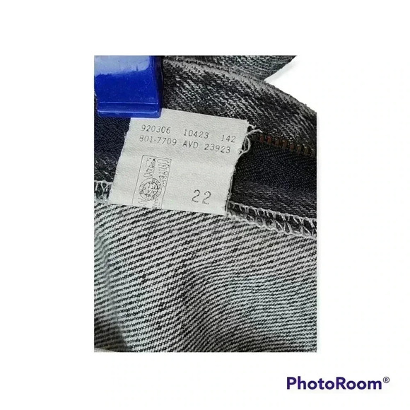 Vintage 90s Lee riders black ice acid wash jeans. 38x34. Union made USA - Picture 7 of 8